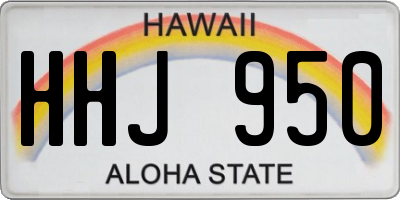 HI license plate HHJ950