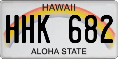 HI license plate HHK682