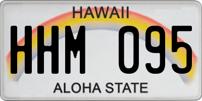 HI license plate HHM095