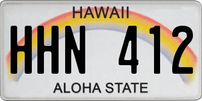 HI license plate HHN412