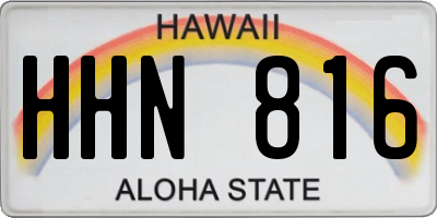HI license plate HHN816