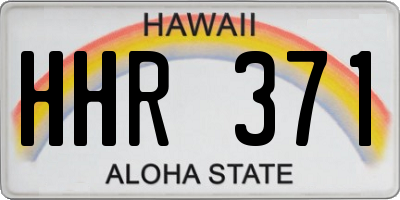 HI license plate HHR371
