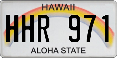 HI license plate HHR971