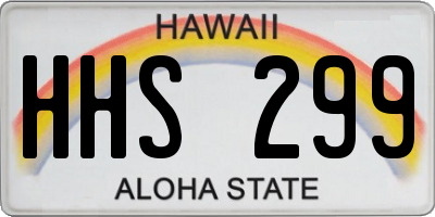 HI license plate HHS299