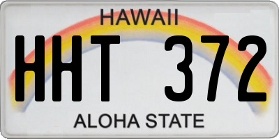 HI license plate HHT372