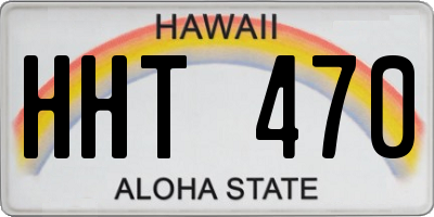 HI license plate HHT470