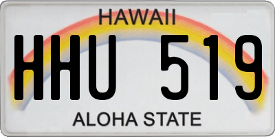 HI license plate HHU519