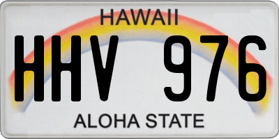 HI license plate HHV976
