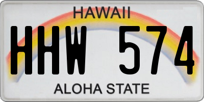 HI license plate HHW574