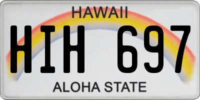 HI license plate HIH697