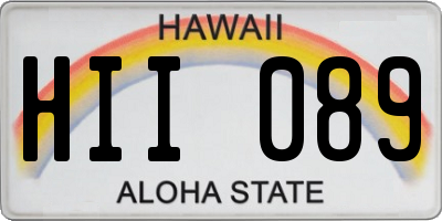 HI license plate HII089
