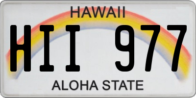 HI license plate HII977