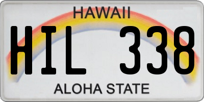 HI license plate HIL338