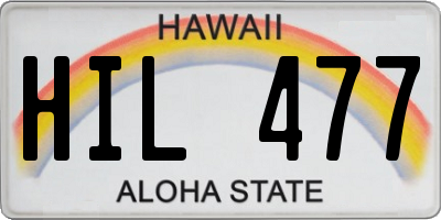 HI license plate HIL477