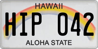 HI license plate HIP042