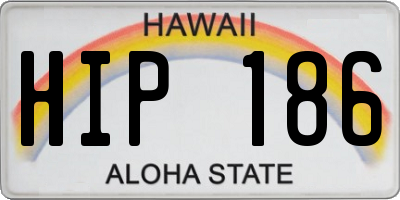 HI license plate HIP186