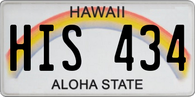 HI license plate HIS434