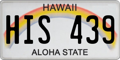 HI license plate HIS439