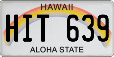 HI license plate HIT639