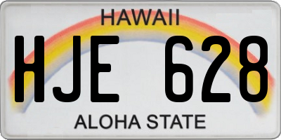 HI license plate HJE628