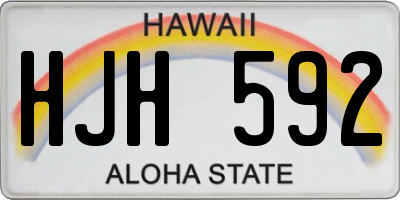HI license plate HJH592