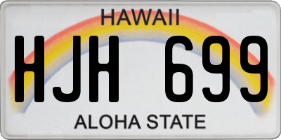 HI license plate HJH699