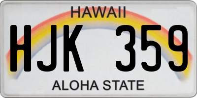 HI license plate HJK359
