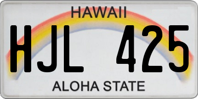 HI license plate HJL425