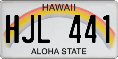 HI license plate HJL441
