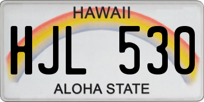 HI license plate HJL530