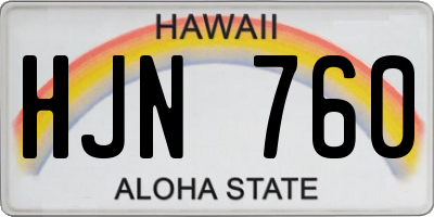 HI license plate HJN760