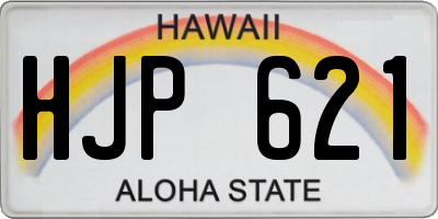 HI license plate HJP621