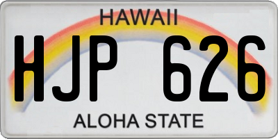 HI license plate HJP626