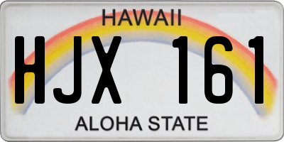 HI license plate HJX161
