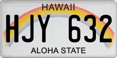 HI license plate HJY632
