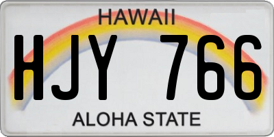 HI license plate HJY766