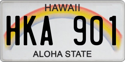 HI license plate HKA901