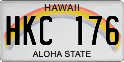 HI license plate HKC176