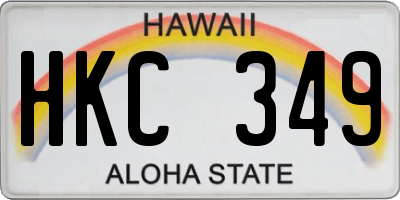 HI license plate HKC349