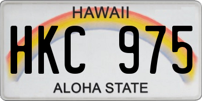 HI license plate HKC975