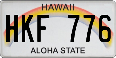 HI license plate HKF776