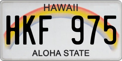 HI license plate HKF975