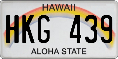 HI license plate HKG439