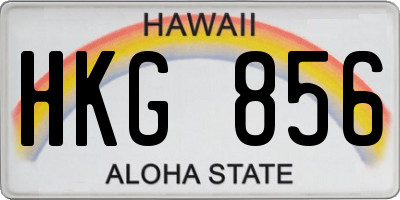 HI license plate HKG856