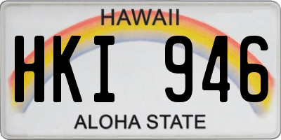 HI license plate HKI946