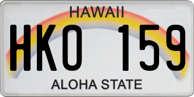 HI license plate HKO159
