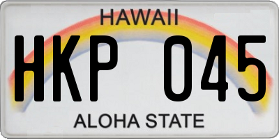 HI license plate HKP045