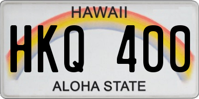 HI license plate HKQ400