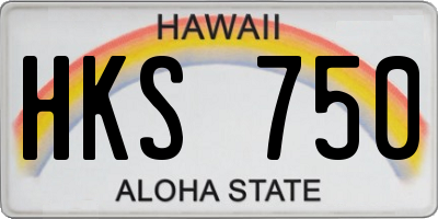 HI license plate HKS750