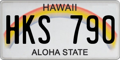 HI license plate HKS790